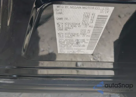 2015 Infiniti Qx60 z USA, uszkodzony, nr VIN 5N1AL0MN9FC501957